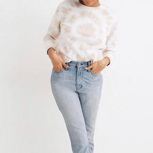 Madewell tie dye cropped sweatshirt